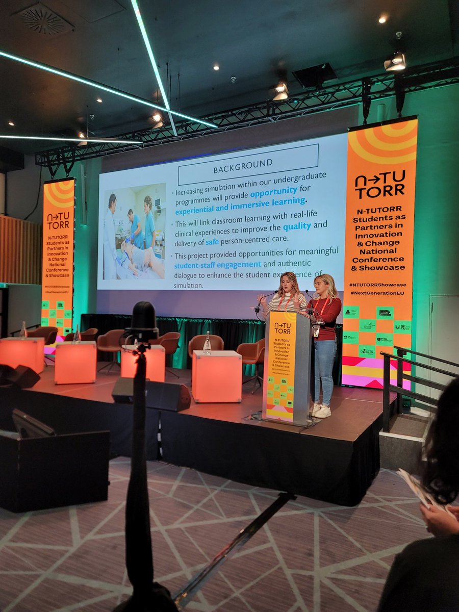 DkIT stage 3 general students Robyn Sullivan and Kirsten Murray presenting @ntutorr Students Partners in Innovation & Change National conference in Dublin.@AineMcHugh1 @DkIT_ie @MidwiferyD @madelinecolwell @Manarola @Bree_Edu @dkir @JoeTreacy9 @DOC_DkIT