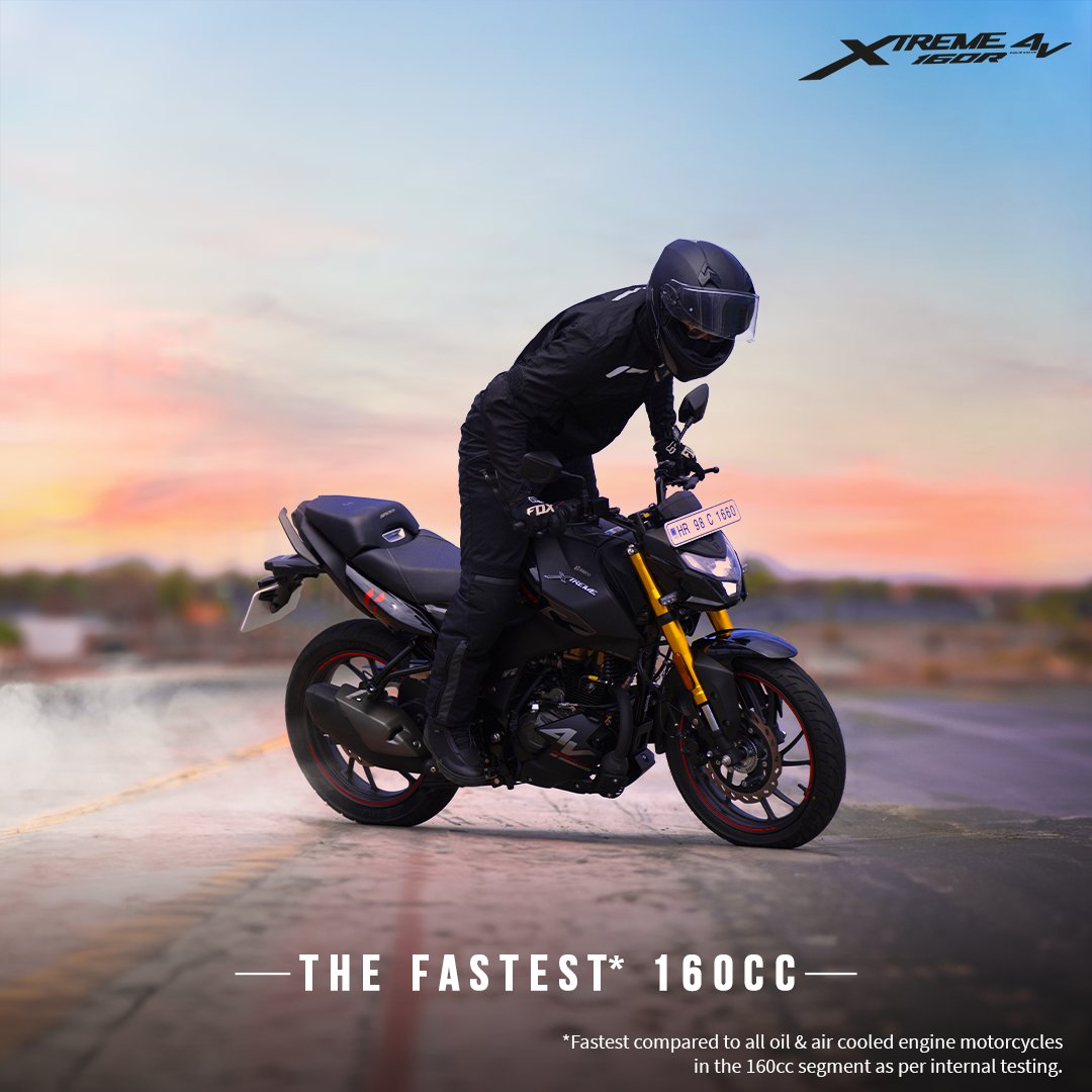 Agility, Control, Confidence, and Commitment - The Xtreme 160R 4V defines street perfection! #Xtreme160R4V #HeroMotoCorp