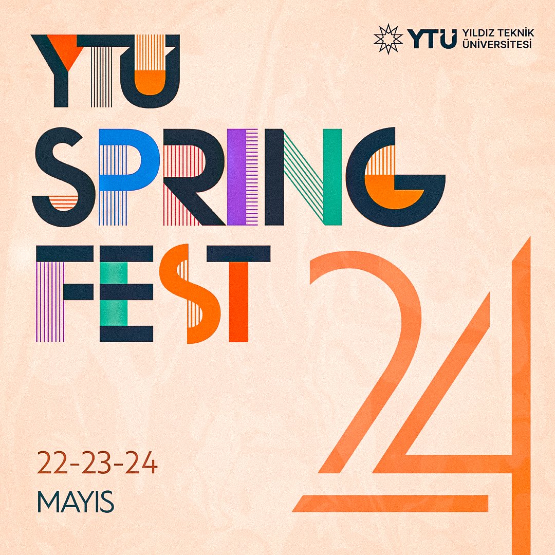 🌸 Baharın Coşkusuna Davetlisin! Yılın en renkli festivaline hazır mısın? 💃🏻🕺🏻 Müzik, eğlence ve unutulmaz anlarla dolu YTÜ Spring Fest’e sayılı günler kaldı. 🤩 🗓️ 22-23-24 Mayıs 2024 #İyiKiYıldızlıyım #YTUSpringFest2024