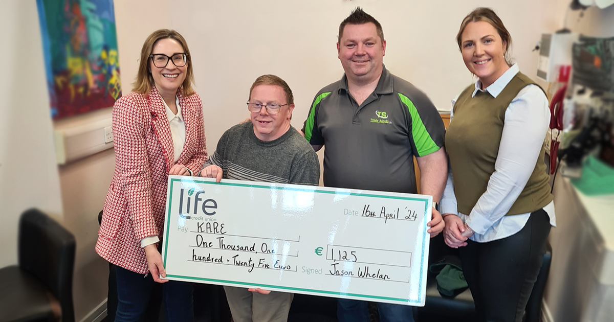 Bullseye!🎯🏆 We were absolutely delighted to welcome Jason Whelan to Kare Central Services yesterday to present the proceeds of a darts tournament he recently organised for Kare. Huge thanks and well done to Jason! #FacesOfKare