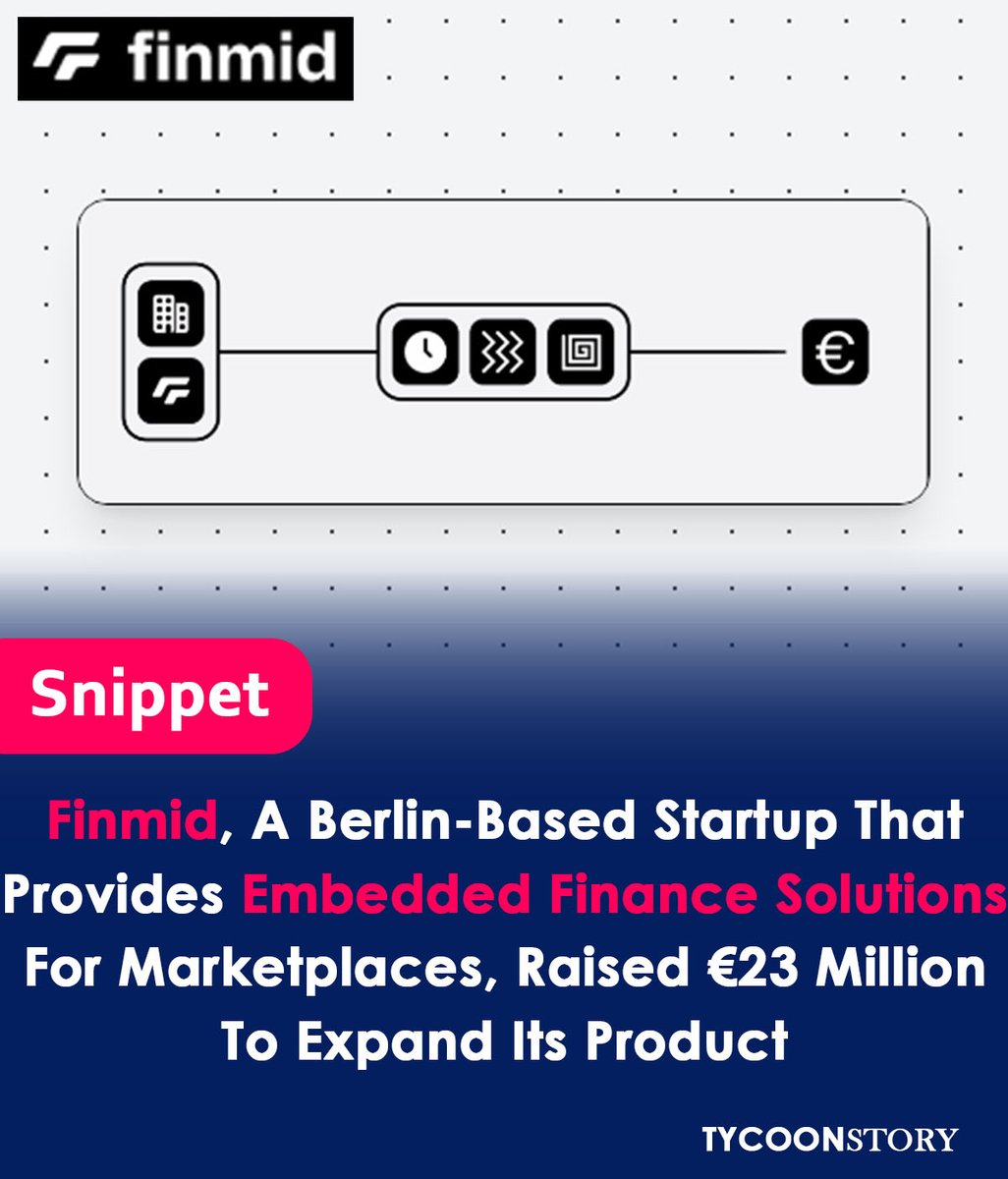 Finmid, a Berlin-based fintech firm, secured €23 million in Series A funding
#Finmid #fintech #investment #embeddedfinance #marketplaces #SMB #businesspartners #technology #B2Bpayments #startup #expansion #Europeanmarkets #venturecapital #financialservices @wearefinmid