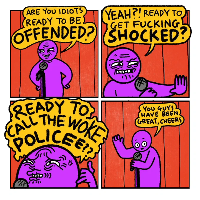 Edgy Stand-Up Comedian Forgets To Add Something To His Set 