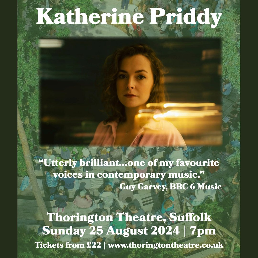 Delighted to be returning to Suffolk this August for a headline show at the beautiful outdoor Thorington Theatre, nestled within the woodland. Such a special space to share my songs...tickets available now, see you there! thoringtontheatre.co.uk/events/katheri…