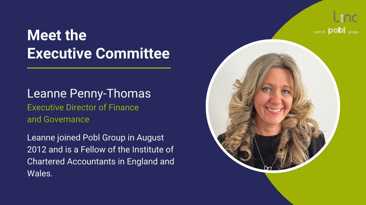 Say hello to another member of our Executive Committee, Leanne Penny-Thomas! As Executive Director of Finance and Governance, Leanne is passionate about delivering value for money for our tenants and understanding how technological solutions can help to drive our efficiencies.