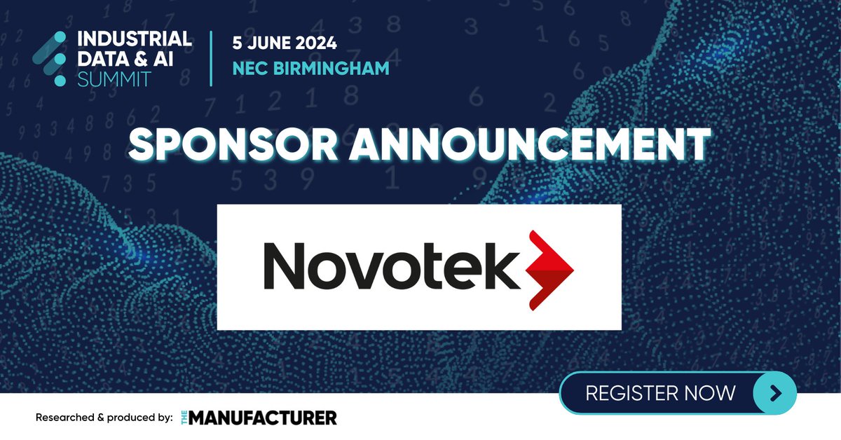 We are pleased to announce @Novotek as a sponsor of Industrial Data & AI Summit 2024!

Register now: hubs.la/Q02s_5yy0

#UKMfg #IndustrialData #AI