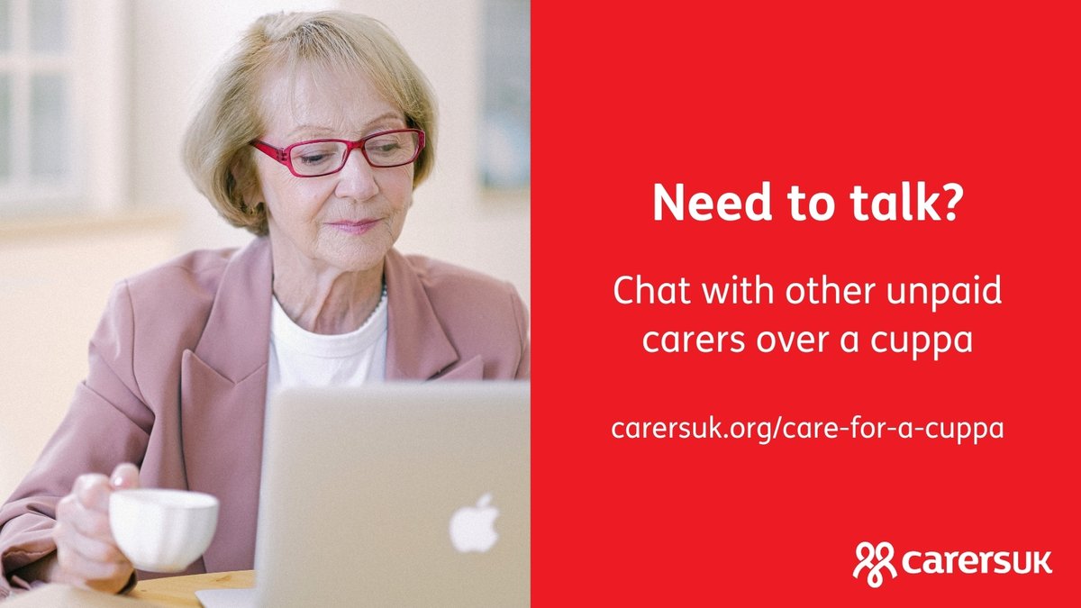 Join us on 22 April at 3pm for our next online Care for a Cuppa session, giving you the opportunity to speak to fellow unpaid carers over a cuppa ☕ Sign up for free: carersuk.org/help-and-advic…