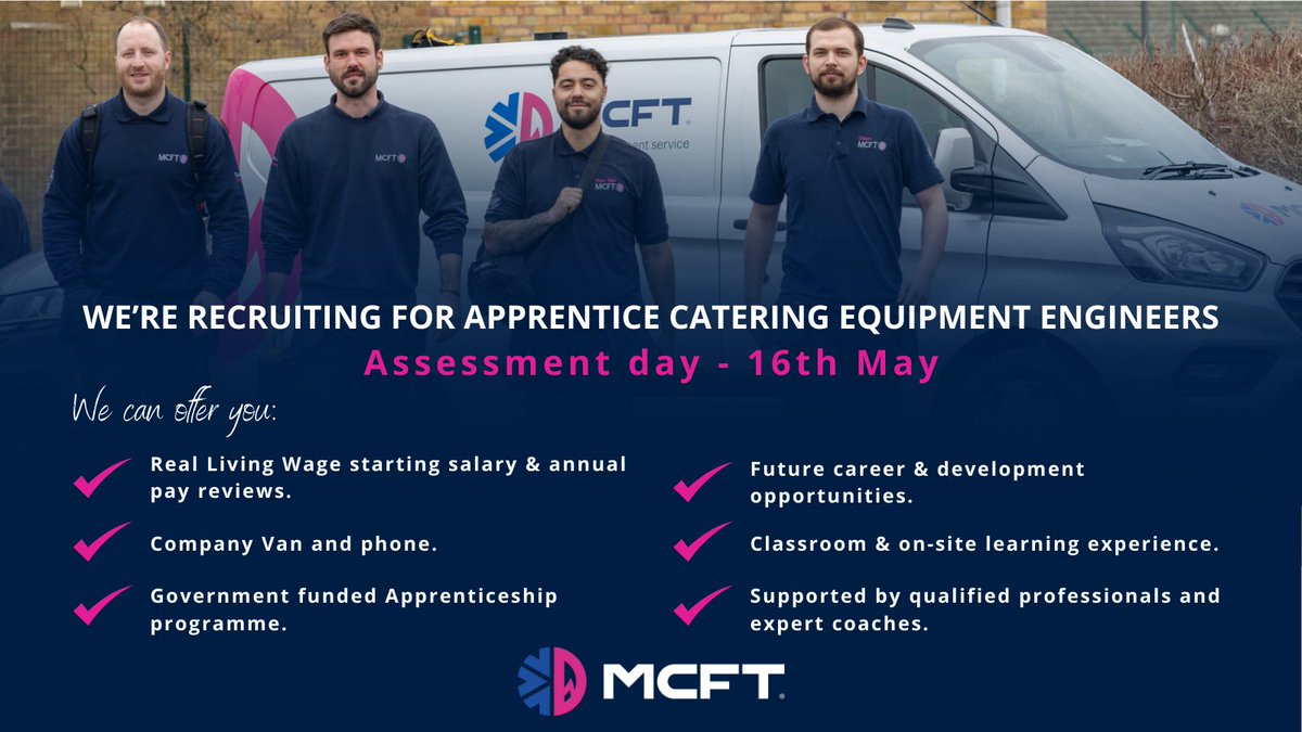 👉 Are you based around #Epsom, #Edgware? 🌟We are recruiting for apprentice technicians to join our team at MCFT.🌟 When you've qualified you can progress to a highly-qualified and skilled technician earning  £40,000 - £50,000 p/a. Apply here: bit.ly/48YViK0