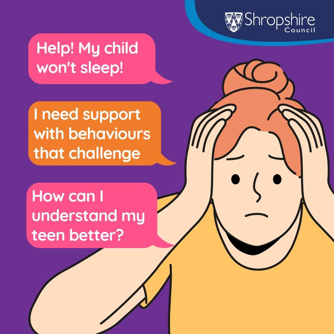 Being a parent can be hard sometimes. We are here for you with a friendly listening ear & practical advice. No judgment, just support.

Call 01743 250950 Mon- Thurs, 9.30am-4.30pm. Fri 9.30am-3.30pm or email parenting.team@shropshire.gov.uk

#Shropshire #Parents #EarlyHelp