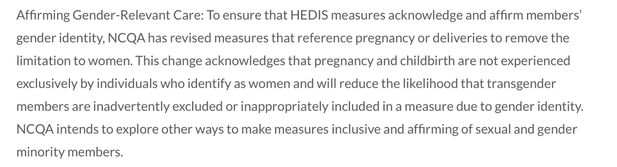 3/ 🔍 Payers should collect accurate sexual orientation & gender identity data to identify disparities. Quality measures also need to be more SGM-inclusive & affirming (eg including trans men in cervical cancer screening). @NCQA already taking steps to revise HEDIS measures!
