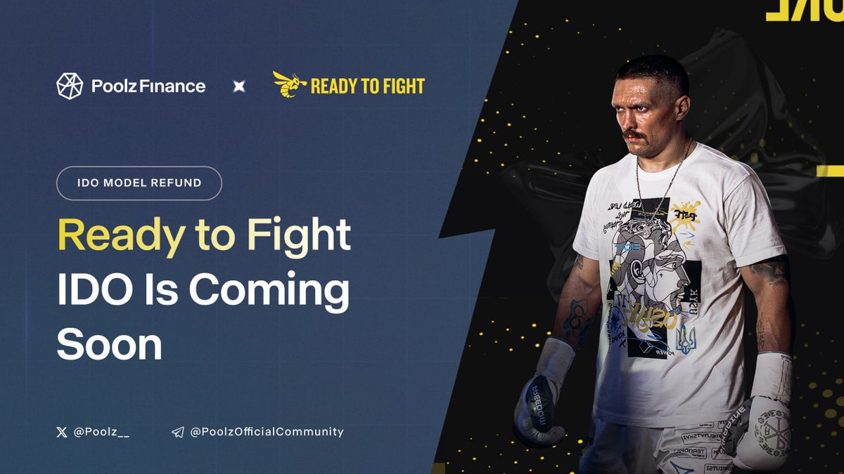 Ready To Fight IDO // @RTFight_App The 1st SocialFi app for 10M combat sports communities worldwide, created by @usykaa and powered by the @WBCBoxing 🥊 💡IDO Date: 23rd April 💡IDO Vesting: 25% TGE /  1m cliff/ vesting 12 months 💡$RTF - the first boxing token 💡Backed by