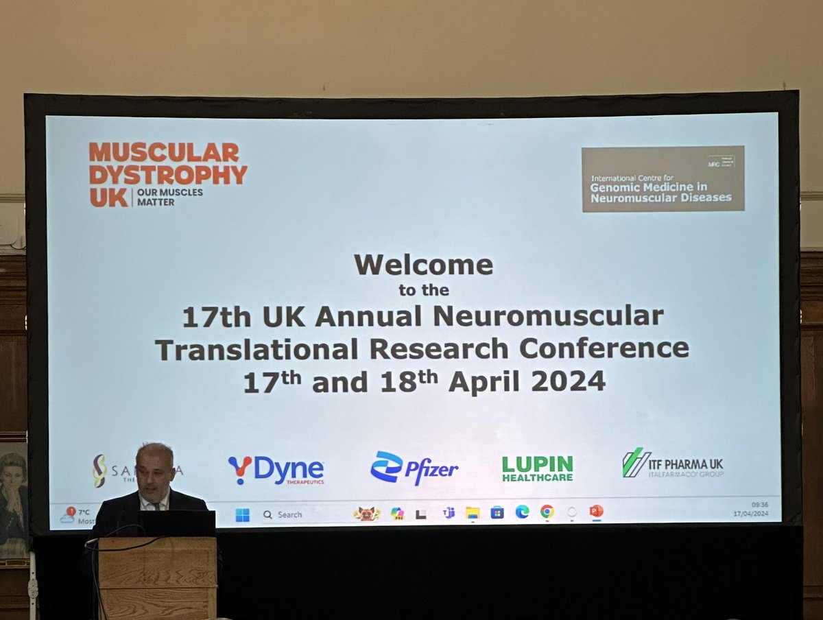 An exciting two days ahead for the team at @UCL_QS_CNMD for the
Neuromuscular Translational Research
Conference alongside @sarahjpickett @ValDiLeoMito and Prof Bobby McFarland #NMD #Mitochondrialdisease