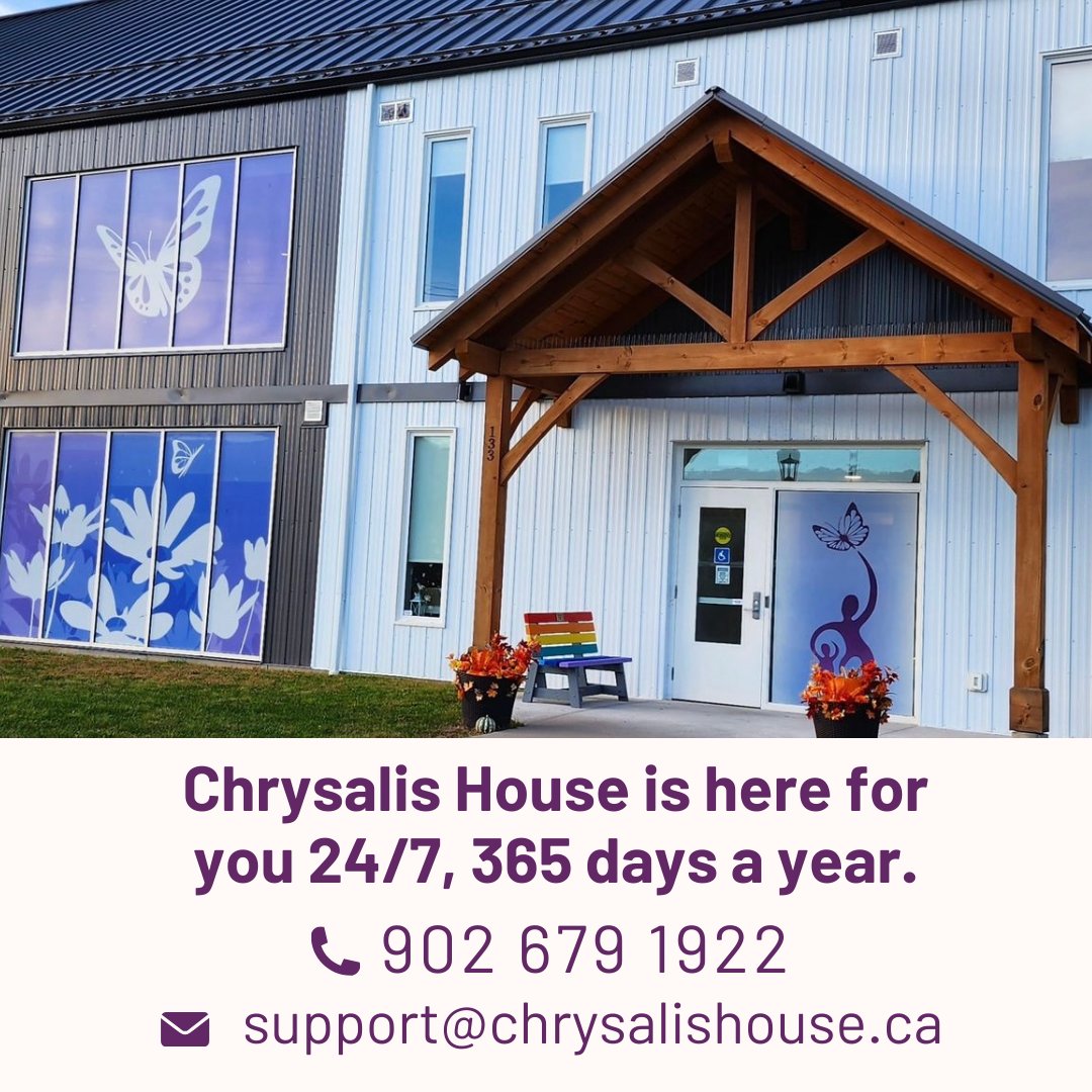 Our dedicated team at Chrysalis House is just a call or email away.

📞 Chrysalis House Support Line: 902 679 1922
📞 Toll-free: 1 800 264 8682
📧 Email: support@chrysalishouse.ca

#ChrysalisHouse #KentvilleNS #EndVAW #WomensShelter #NovaScotia