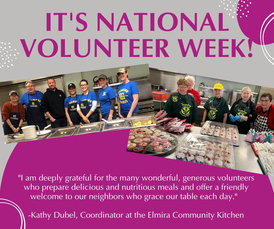 The Elmira Community Kitchen is operated by volunteers who host, prep, and serve daily meals! If you'd like to learn more or sign up to volunteer, please visit our website: cs-cc.org/volunteer-oppo… We are thankful for each one!