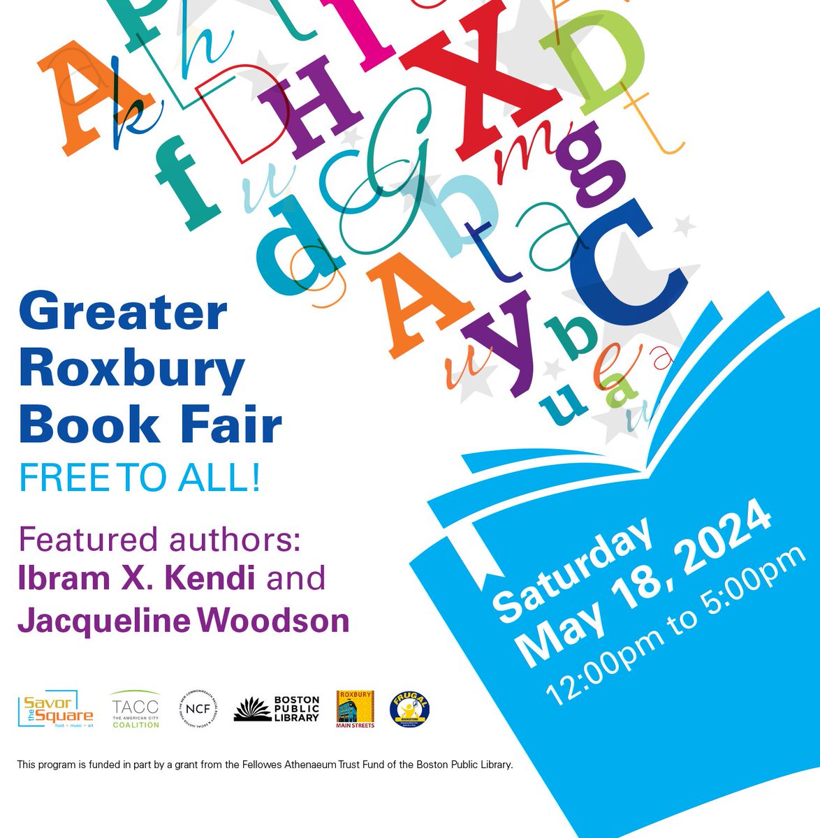 I'm thrilled to be part of the Great Roxbury Book Fair on May 18th, Noon to 5 pm featuring @JackieWoodson and @ibramxk. @annastanisz and I will be representing @BarefootBooks as authors. #BookFair #Roxbury