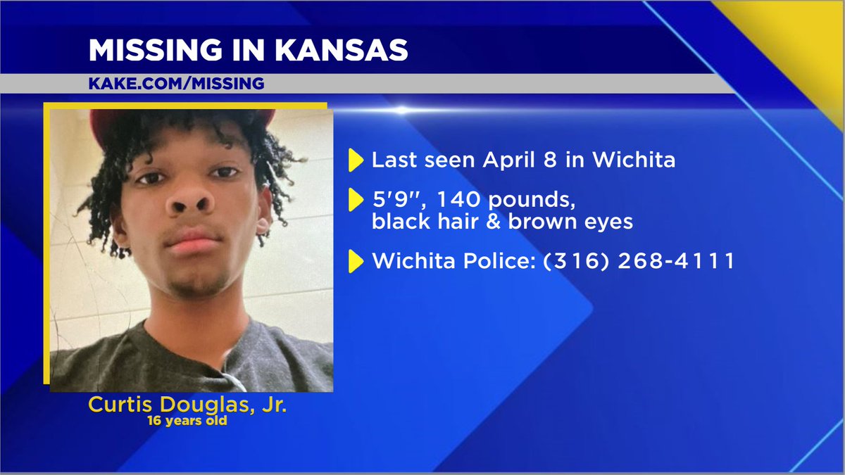 Please #repost this @MissingInKansas for Curtis Douglas, Jr., 16,who went missing a little more than a week ago. kake.com/story/50680407… #MissingInKS #KAKENews #Missing @TheJusticeDept @Netflix @hulu @discoveryplus @CondeNast @iHeartRadio @acast @aetv @hbo @ncmec @GovLauraKelly