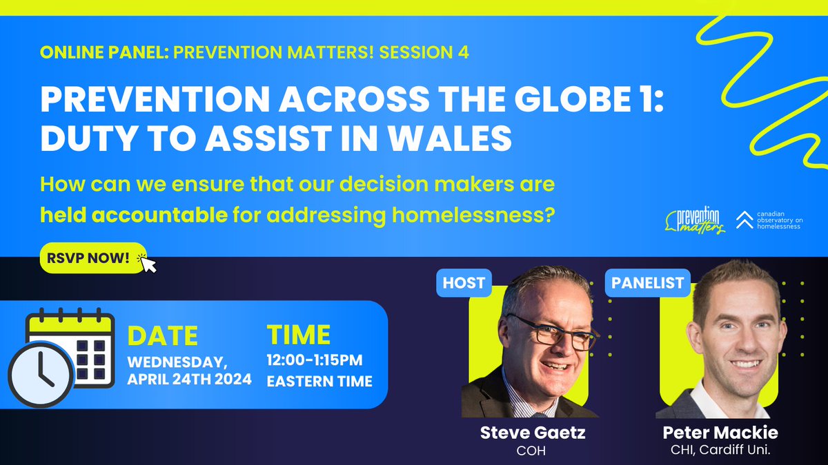 💡Discover the power of legislative action in preventing #homelessness! This month’s #PreventionMatters session highlights the success of #DutyToAssist, a strategy that has successfully been implemented in Wales to enforce the #Right2Housing. ✅ RSVP: bit.ly/3JeIuEq
