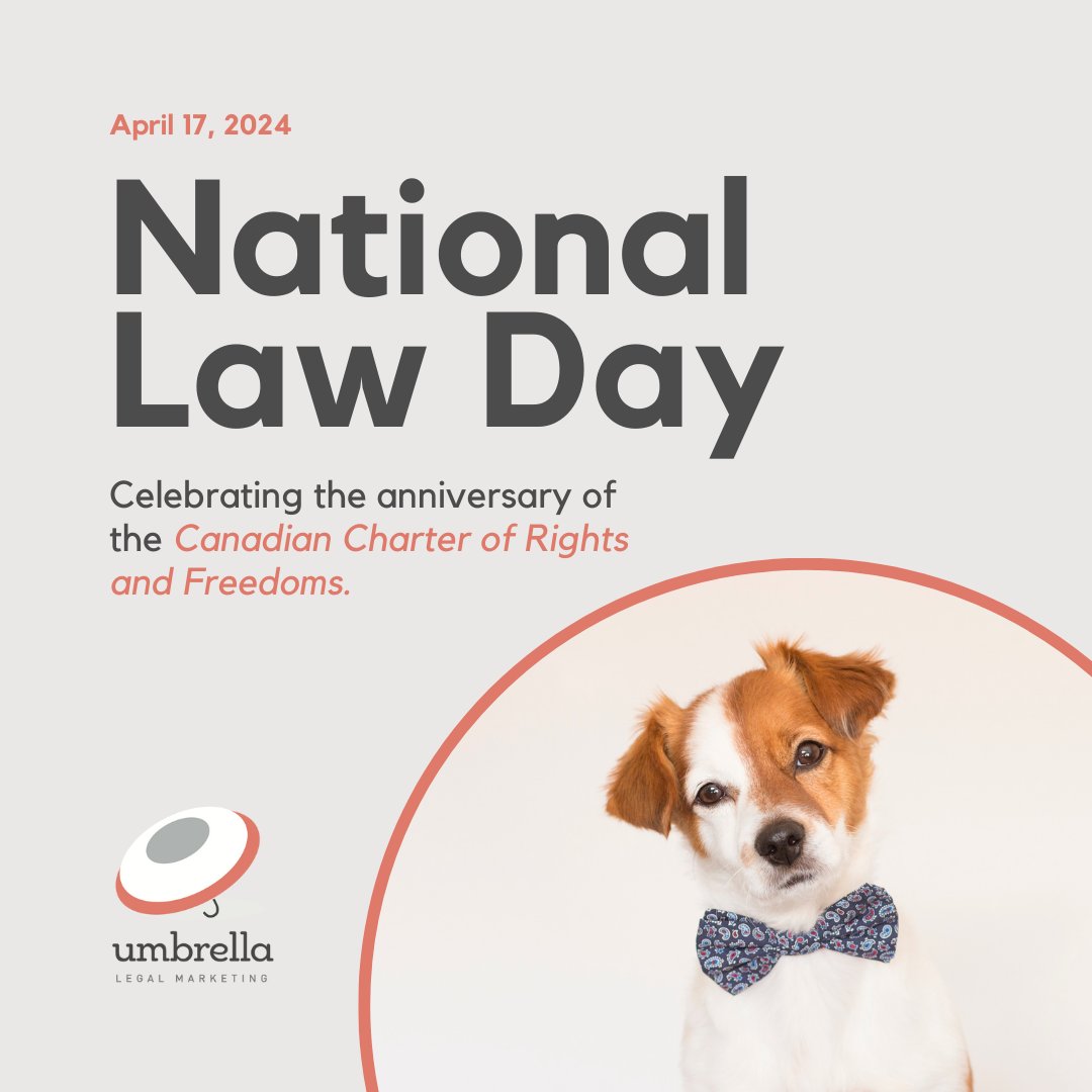 Law Day celebrates the signing of the Charter of Rights and Freedoms and educates Canadians about the role and importance of law and justice.
We’re proud to work with law firms that champion equality and justice for all Canadians.

#lawday #celebratedemocracy #legalmarketing