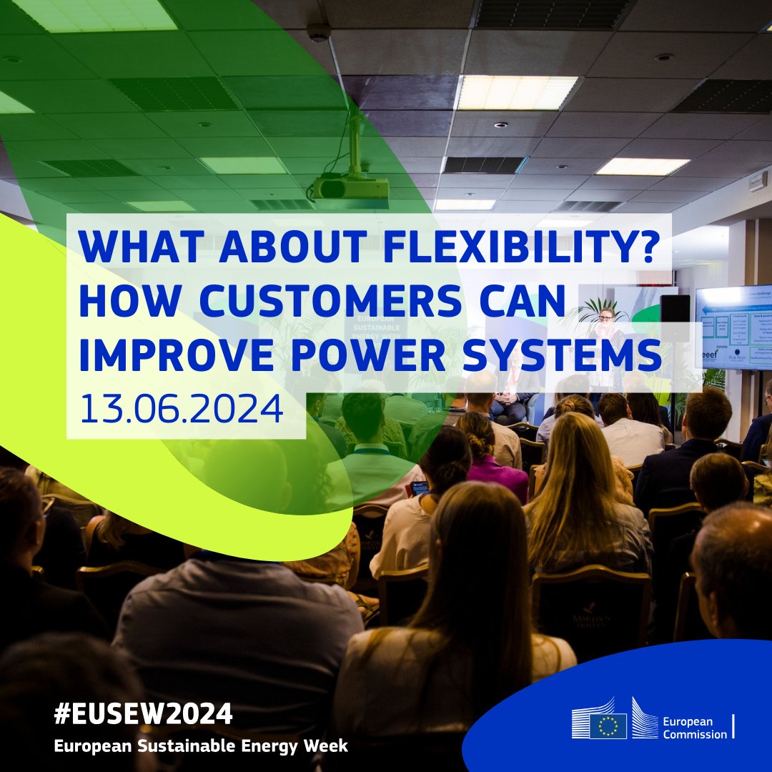 📢 Excited to announce our participation as policy session organisers at #EUSEW2024 alongside our esteemed partners!

Join us for the session: What about flexibility? How customers can improve power systems.

🗓️ June 13. 11:30- 13:00 CEST.

🌐 Register: interactive.eusew.eu/eusew-2024/ses…