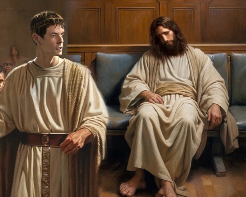 Wokesters call us #MAGACultMorons just because we remember Christ bravely falling asleep in court when he wasn’t getting a fair shake from Pontius Pilot, just like President Trump.