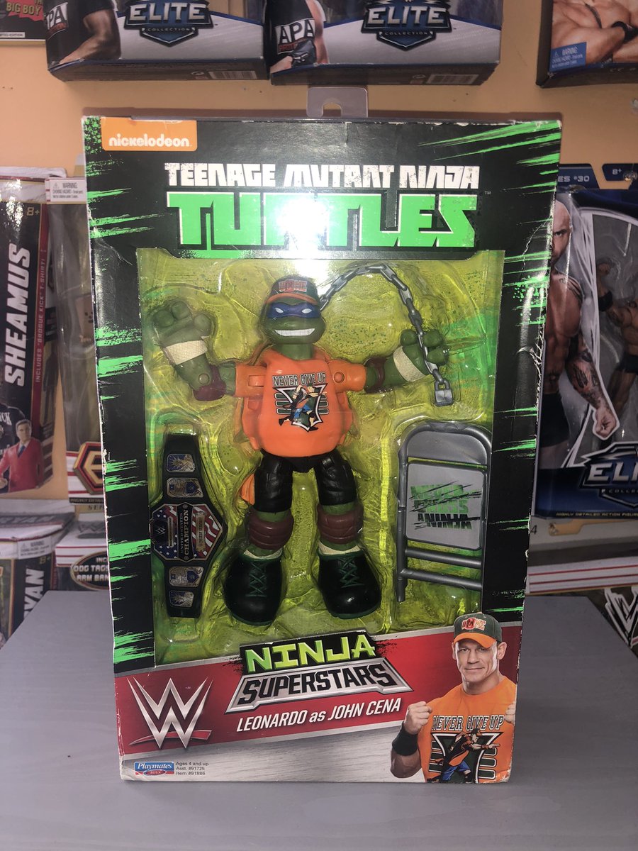 TMNT/ WWE Crossover - Ninjas Wrestling John Cena #tmnt #johncena #wwe #turtles #leonardo #actionfigures #figurecollection #collector #figurephotographer #fyp