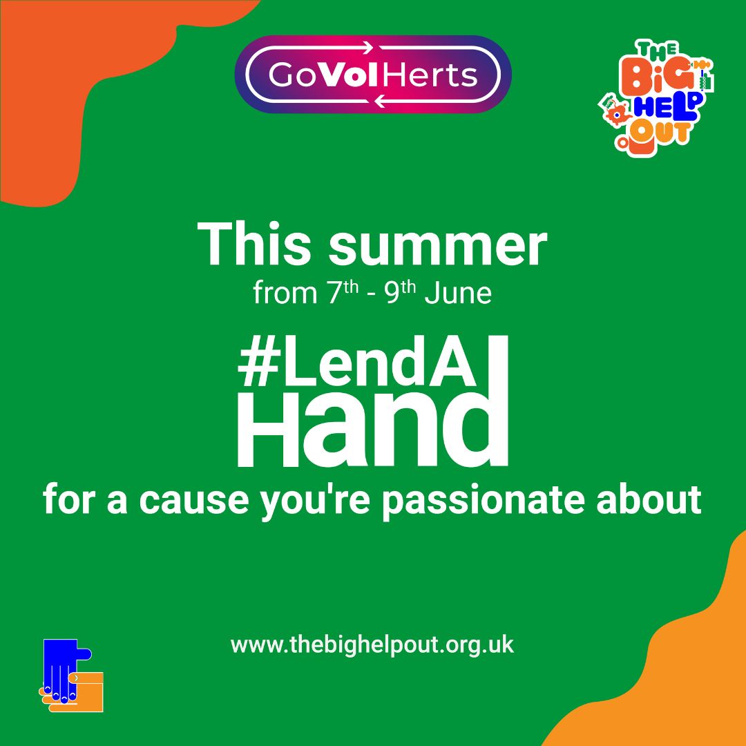 This summer, let's make a positive impact in our community! Support a charity you admire by #volunteering with them.

Join @TheBigHelpOut24 to #LendAHand from 7th - 9th June ✋💚

Download the App to find volunteering opportunities near you bit.ly/Signup-BHO-App