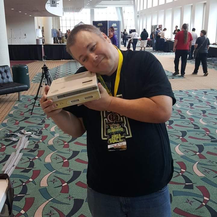 TorgoPSN's tweet photo. That time a few years ago at #midwestgamingclassic when San Diebold shoved the #NintendoPlayStation in my hands https://t.co/GnNnSezR62