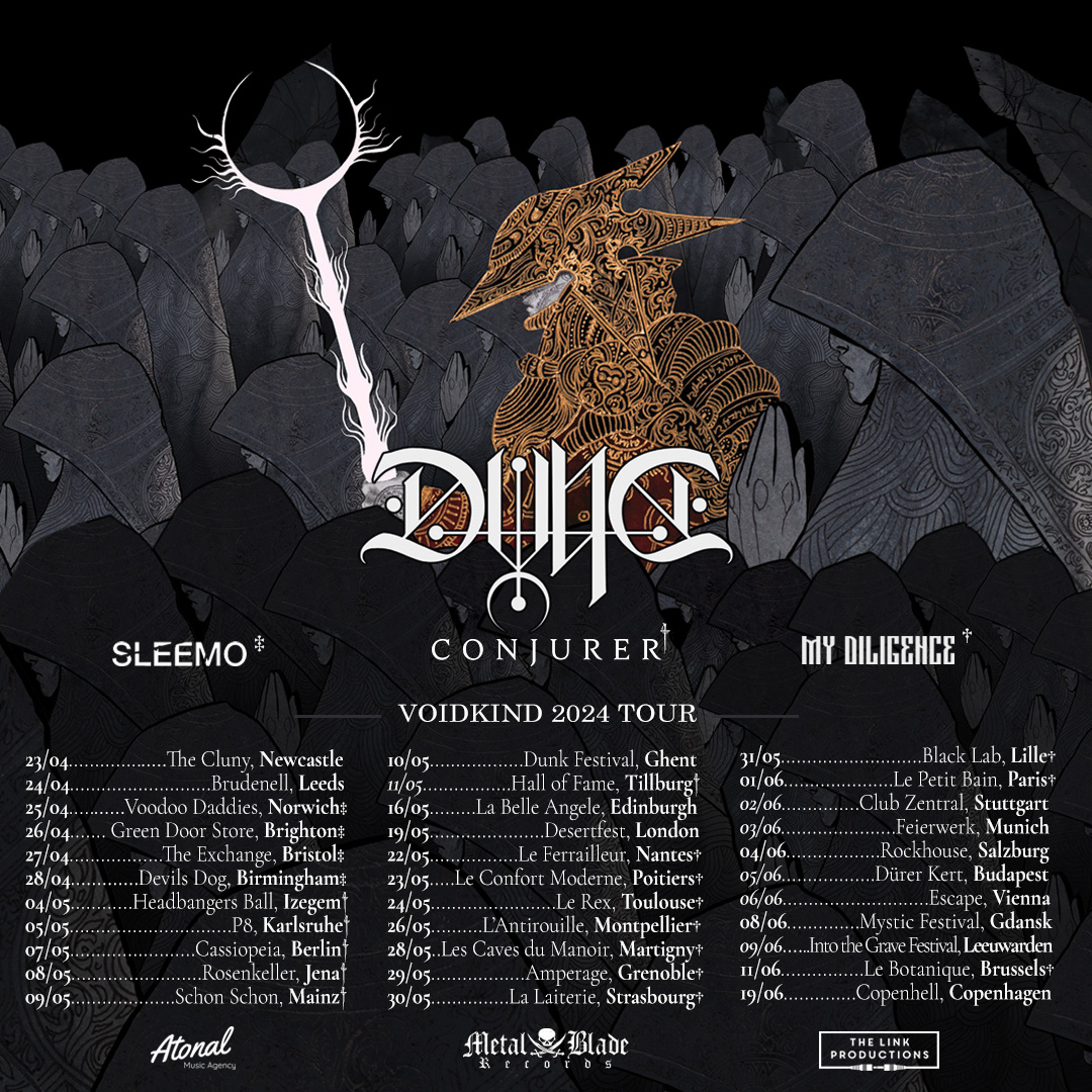DVNE (@songsofarrakis) on Twitter photo The Voidkind Tour starts next week!!! UK you're up first.
We'll be taking Sleemo on the UK dates. Tickets running low for a few shows. You can grab yours now:
Songsofarrakis.com/tour
See you on the road!
<a href="/MetalBlade/">Metal Blade Records</a> The Voidkind Tour starts next week!!! UK you're up first.
We'll be taking Sleemo on the UK dates. Tickets running low for a few shows. You can grab yours now:
Songsofarrakis.com/tour
See you on the road!
<a href="/MetalBlade/">Metal Blade Records</a>