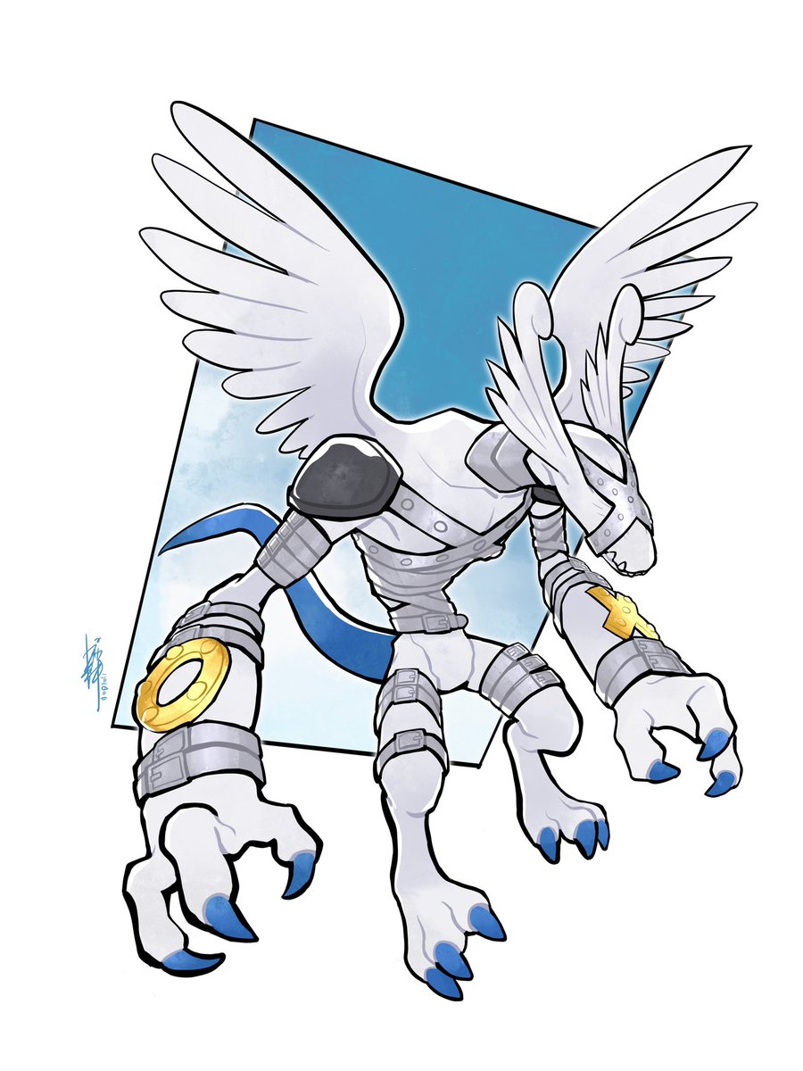 #digimon #デジモン Look up in the sky, Asuka, it’s a bird? It’s a plane? It’s an Evangelion? It’s #Gargoylemon #ガーゴモン