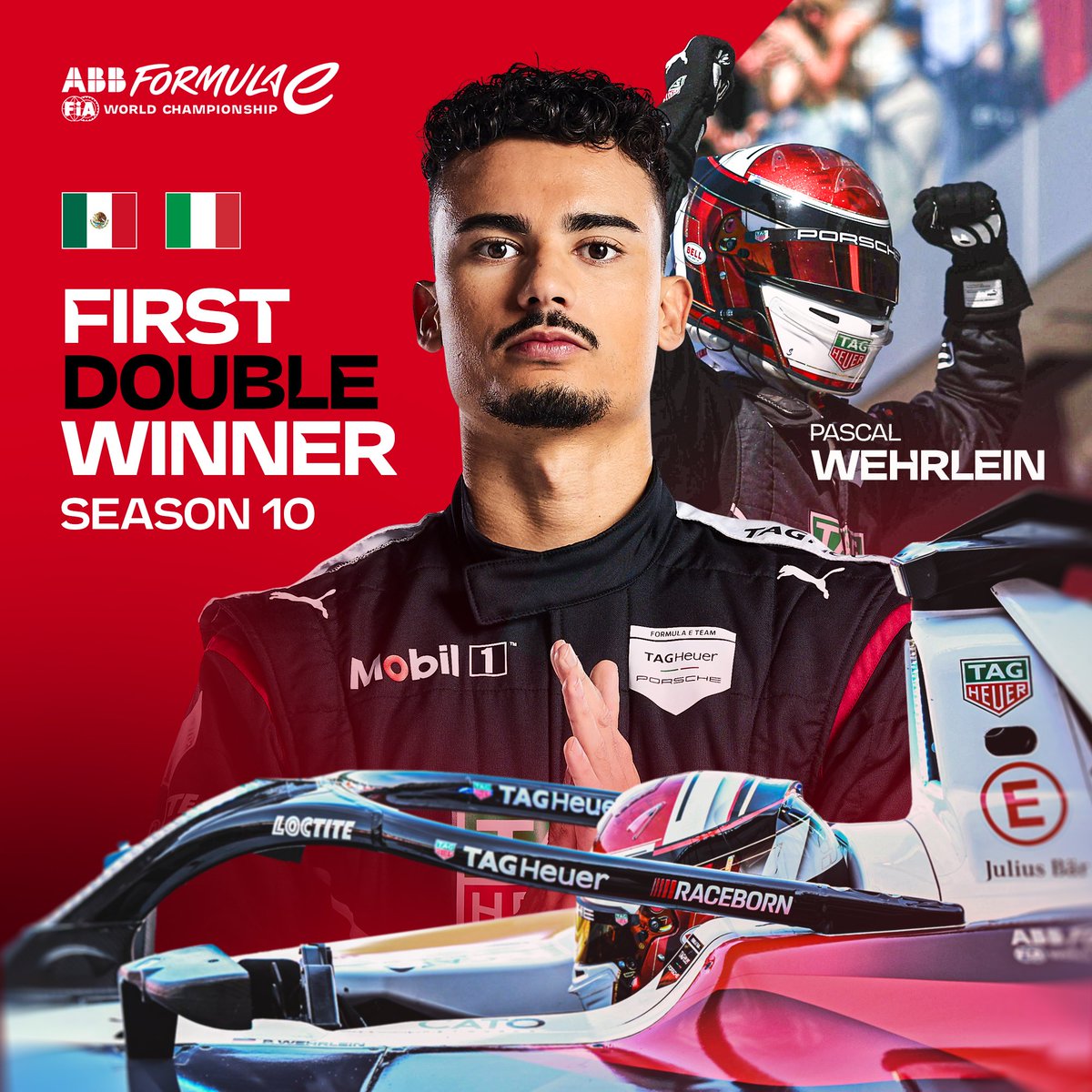 Strong moves from the championship leader 💪 With his Round 7 win at the #MisanoEPrix, @PWehrlein became the first driver to claim 2 wins in Season 10! 📈