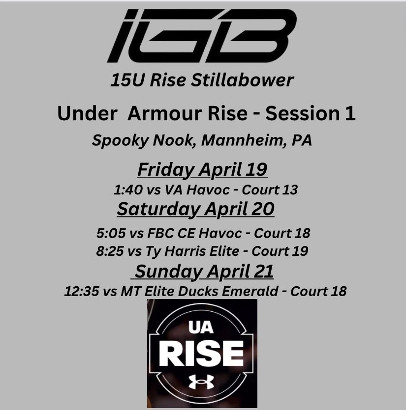 UA Rise Session 1, Manheim PA. Ready to compete, let’s gooooo! <a href="/IGB_Hoops/">Indiana Girls Basketball</a> <a href="/UANextGHoops/">Girls UAA</a>