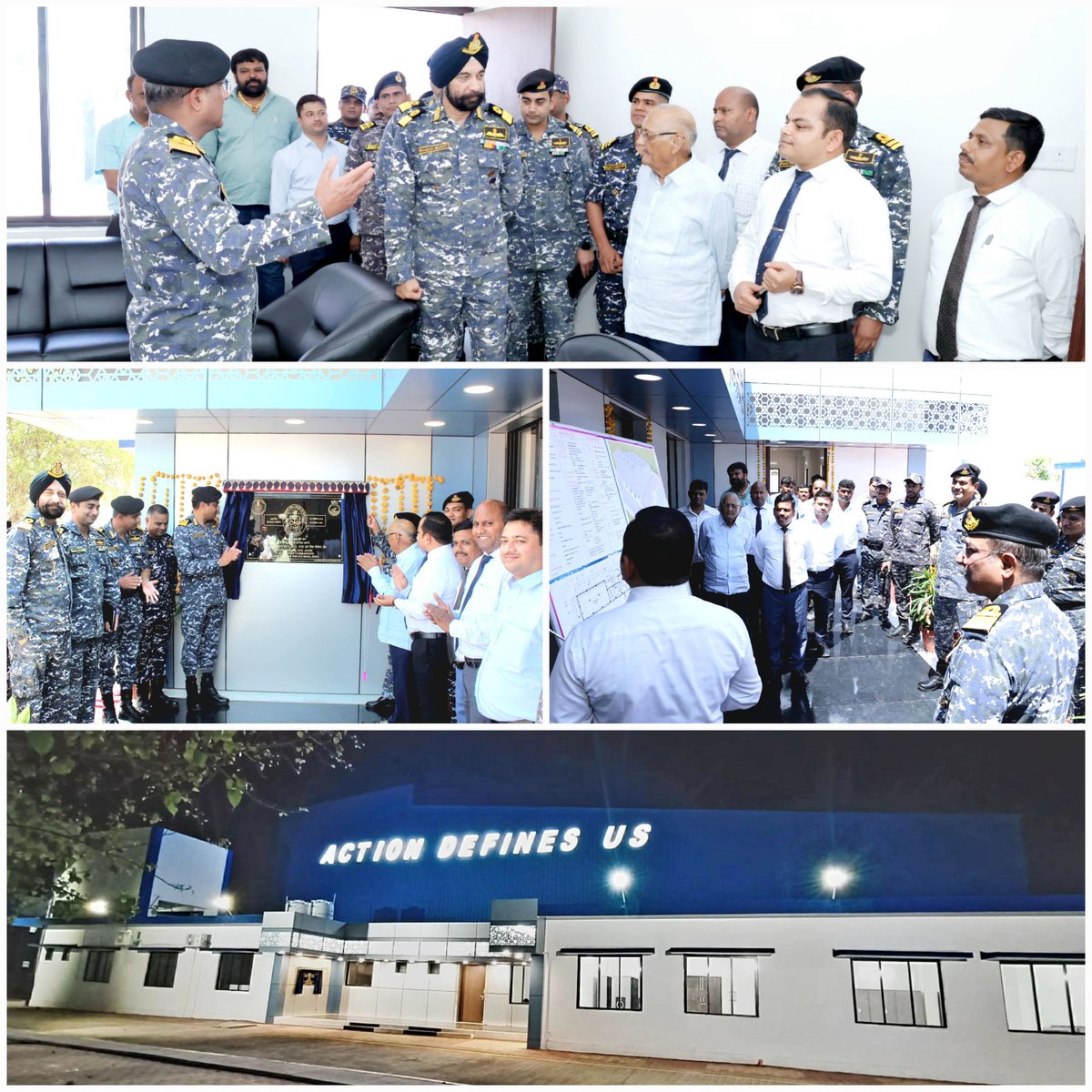 IN_GDD's tweet photo. Towards enhancing the infrastructure for storage &amp; maintenance of Technical equipment and capabilities of @IN_GDD, #FOGNA inaugurated a state-of-the-art Technical Complex at #Porbandar. 

#CombatReady #Credible 
#Cohesive #FutureProofForce 
#HarKaamDeshKeNaam https://t.co/N7sZb39gY8