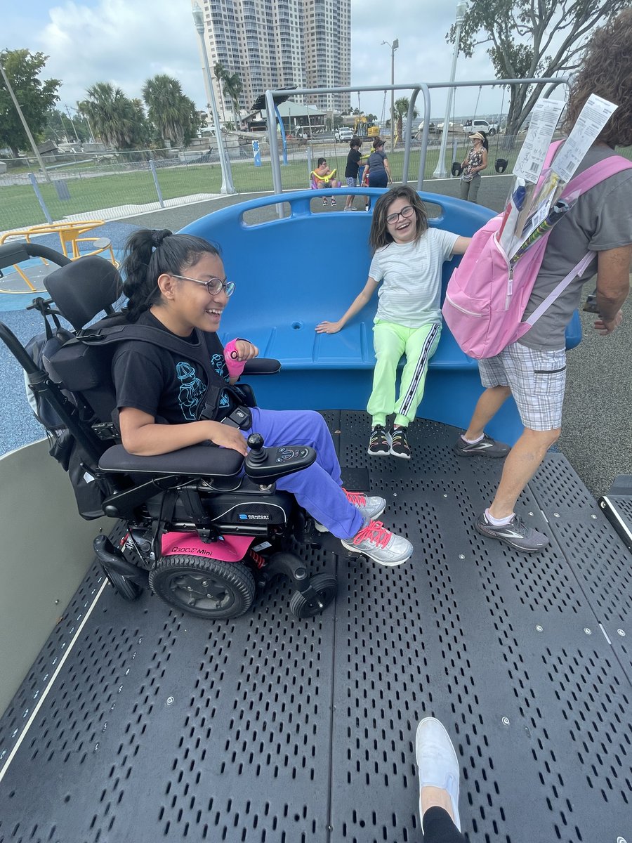 BucManatees's tweet photo. Room 8 took a CBI (Community Based Instruction) trip to Centennial Park. They enjoyed the accessible playground and great weather! https://t.co/ugDva2NWsY