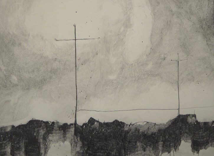 KateMcAllan's tweet photo. Some graphite city studies from 2013. Thinking about light.
#urbandrawing #graphiteonpaper #pylons https://t.co/4vDZ2lux4u