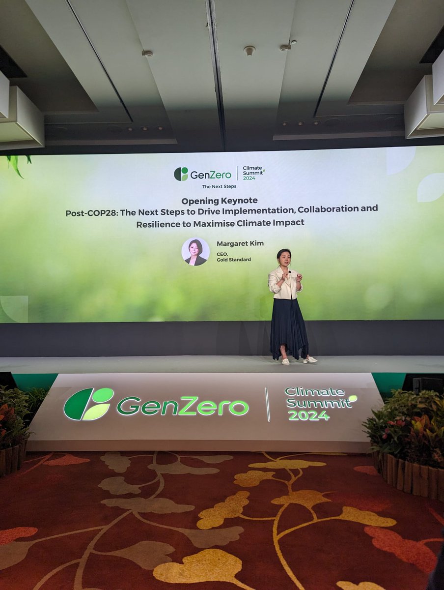 Our CEO Margaret Kim gave the keynote address at the @GenZeroT conference this week. She discussed the evolution of the voluntary carbon market, and highlighted how projects can have an impact beyond mitigation, to support biodiversity, and deliver sustainable development.