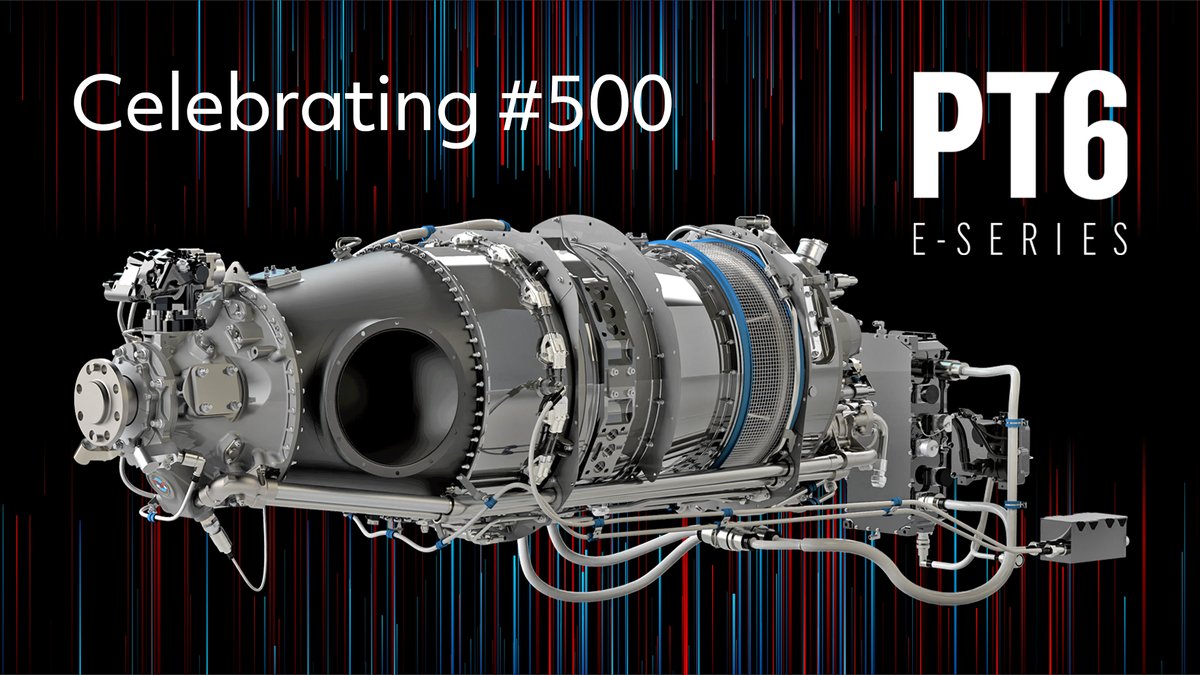 📰 News: Pratt & Whitney Canada marks 500th PT6 E-Series engine milestone and over 200,000 hours of flight. More: prattwhitney.co/43ZZw2x