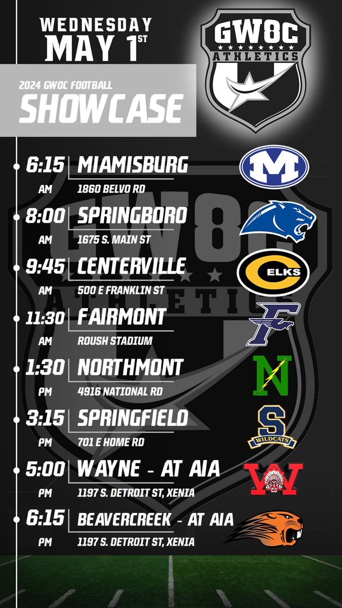 moedouglass7_sr's tweet photo. GWOC Showcase!! College Coaches Come Checkout Our Prospects May 1st, At 3:15 pm At The High School, 701 East Home Rd.. 
Let’s Go Wildcats!💪🏾🏈💛💙 https://t.co/gv0mHIye5M