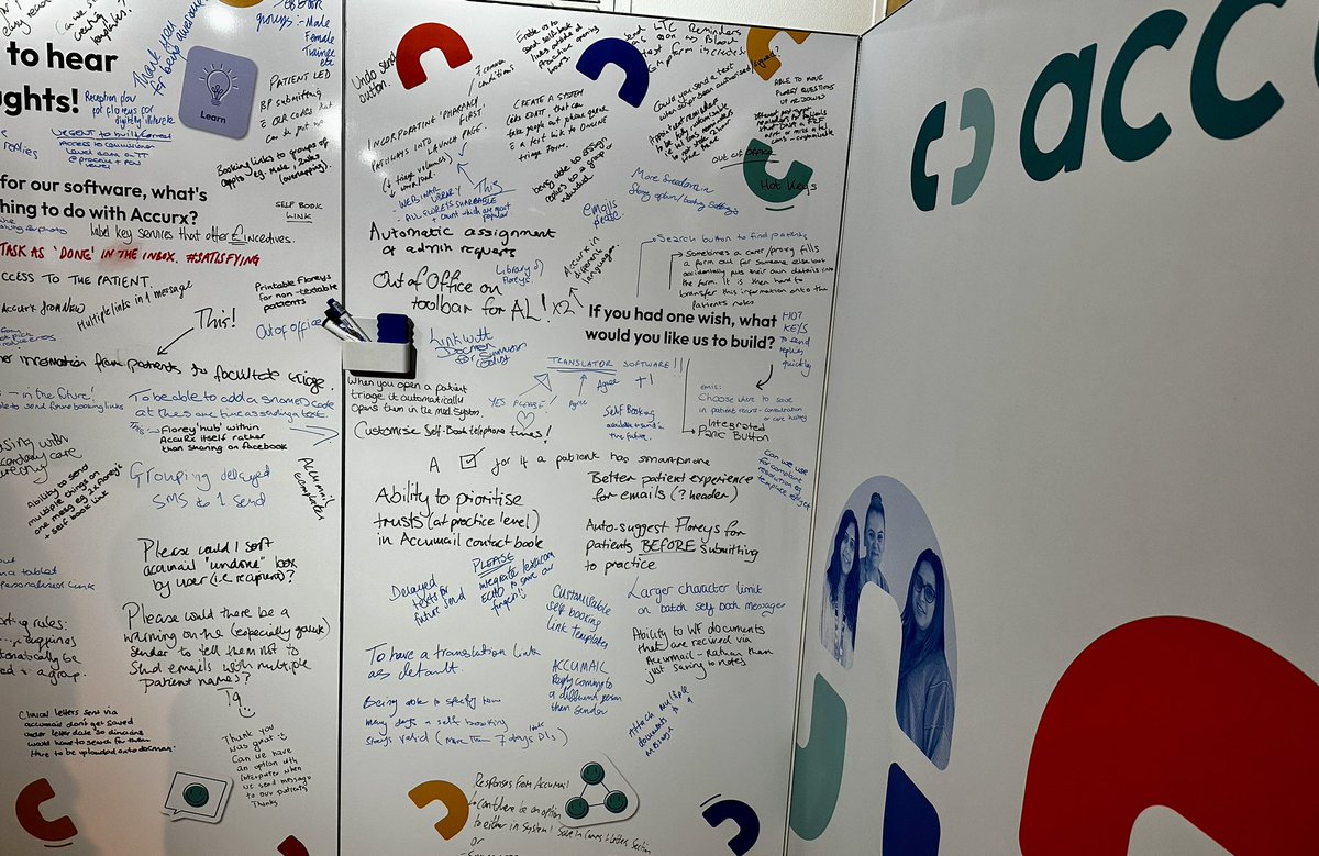 The feature request wall has some great suggestions 🔥 Have you added yours? #AccurxUserConference2024