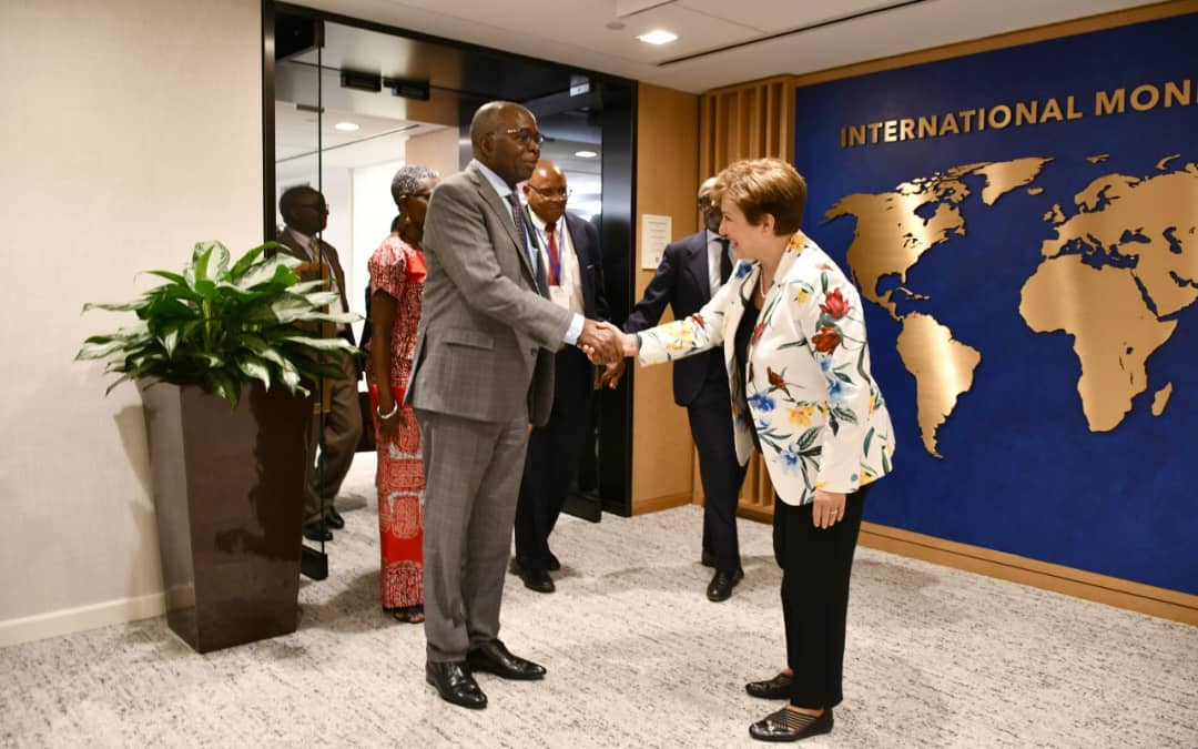 CONGRATULATIONS - During our bilateral at the ongoing #SpringMeetings of the @IMFNews @WBG_IDA we congratulated the IMF Managing Director @KGeorgieva for successfully being endorsed for a 2nd tenure as IMF MD. A great mark of confidence by member countries.