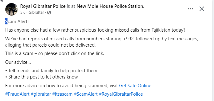 Please Share #FraudAlert #gibraltar #itsascam #ScamAlert #RoyalGibraltarPolice