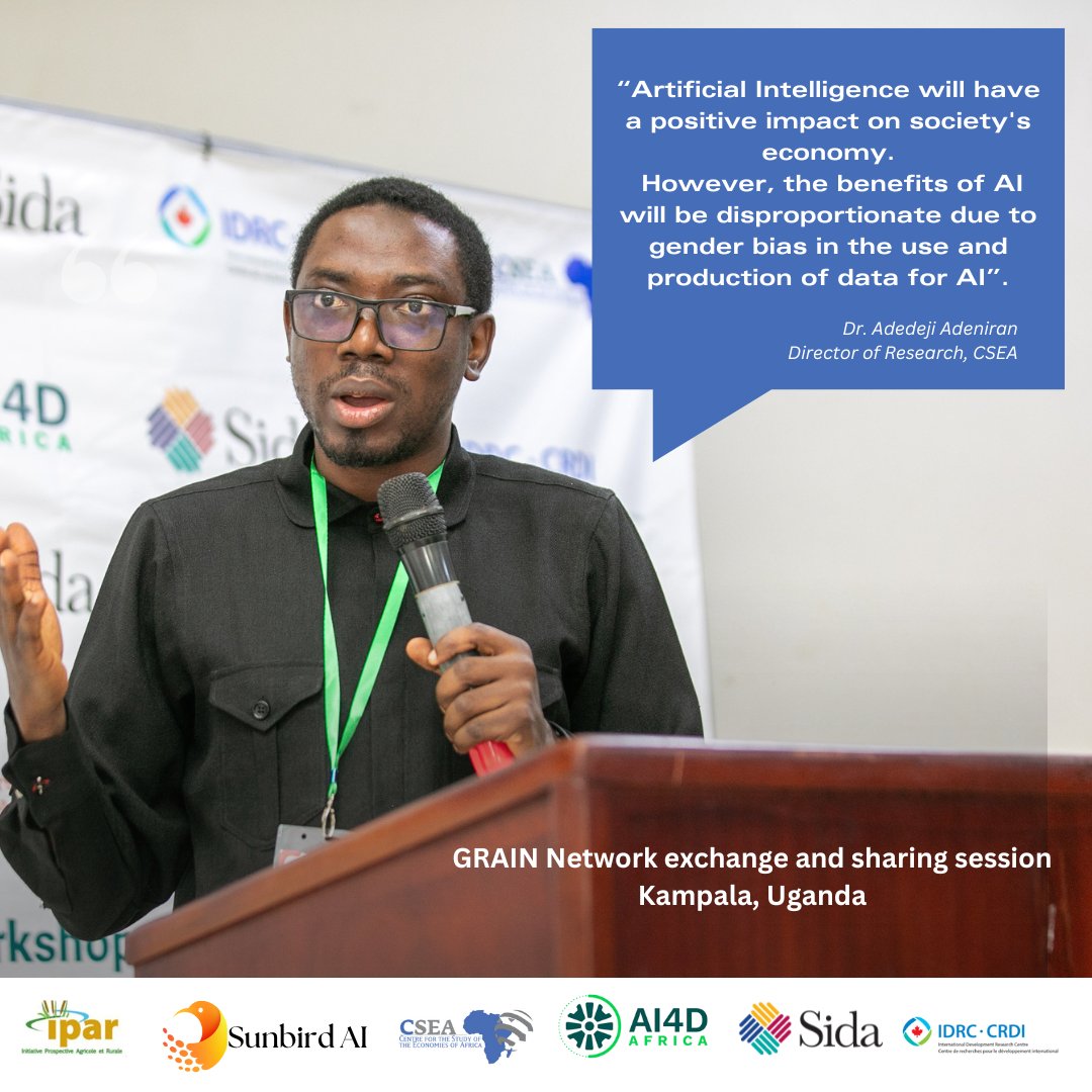 Follow @GRAINetwork to catch details of the conversations from the ongoing workshop on Responsible AI and Gender, in Kampala. #AIinAfrica #GenderInclusion #Gender