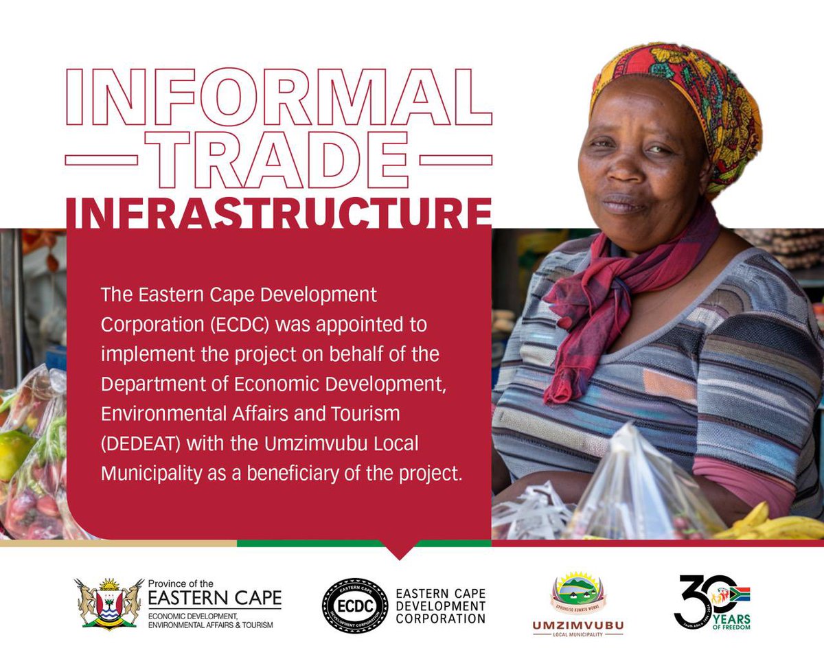 The ECDC is a proud implementation partner of the Informal Trade Infrastructure project at eMaxesibeni.

#developingtheeasterncape