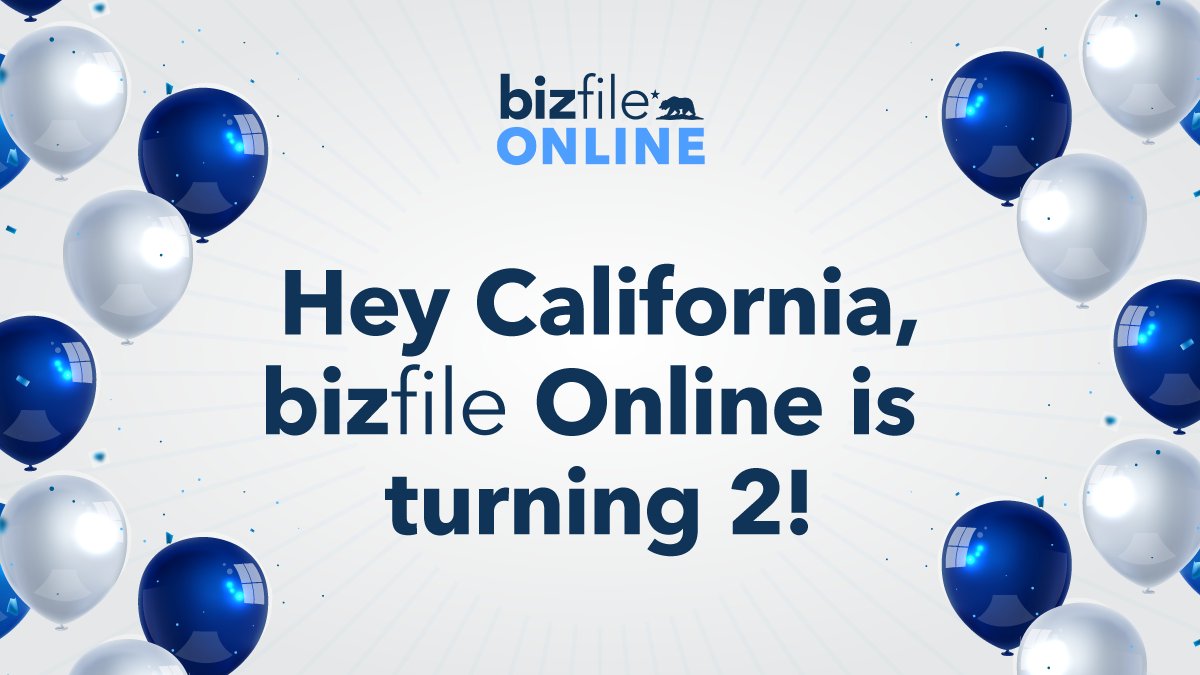 Celebrate with us by checking out our online features for submitting business documents, searching for business entities and filing trademarks at bizfileonline.sos.ca.gov. #bizfileOnline #smallbusiness #nonprofits #makingiteasiertodobusinessincalifornia