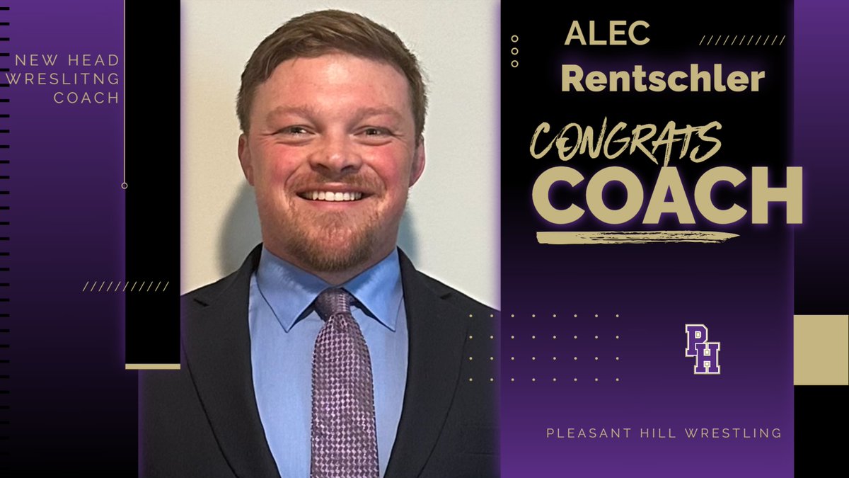 PHHSActivities's tweet photo. Congratulations to Coach Rentschler on your new role in the Pleasant Hill Wrestling program! https://t.co/3y5PBoY63P