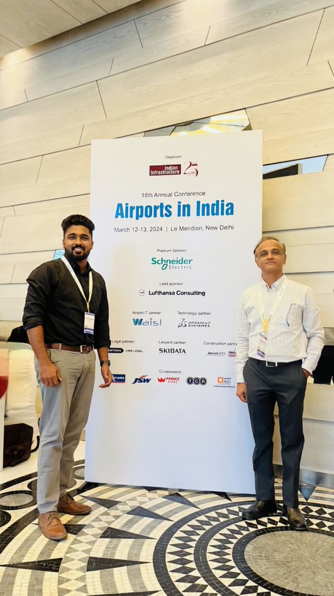 TPFSoftware's tweet photo. We're thrilled to share that Sai Teja and Sandeep Desai recently represented @TPFSoftware and #AirportInformationSystems at the prestigious 18th Annual Conference of #AirportsInIndia, held at #LeMeridien, #NewDelhi
#AirportConference #Aviation #AIS #TPFSoftware #TSI https://t.co/w0usdnxVZ2