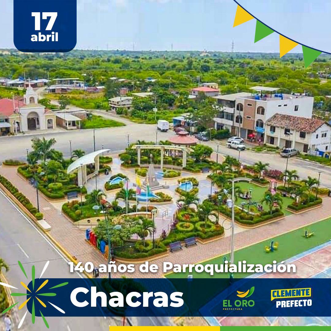 🙋‍♂️ Felices fiestas #Chacras, hoy cumpliendo 140 años de parroquialización 👨‍👩‍👧‍👦