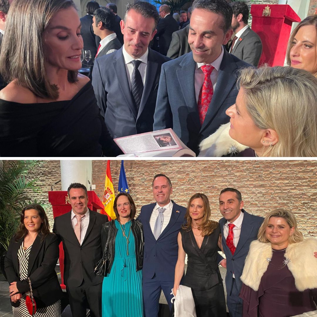 🇳🇱 Durante la recepción con SS. MM. los Reyes de España, el consejero y la secretaria general de la Consejería, el equipo docente de <a href="/ALCEPBajos/">ALCE Países Bajos</a>
y la profesora de la Sección Española de Leiden hablaron con la reina Letizia sobre educación y la enseñanza del español en el país.