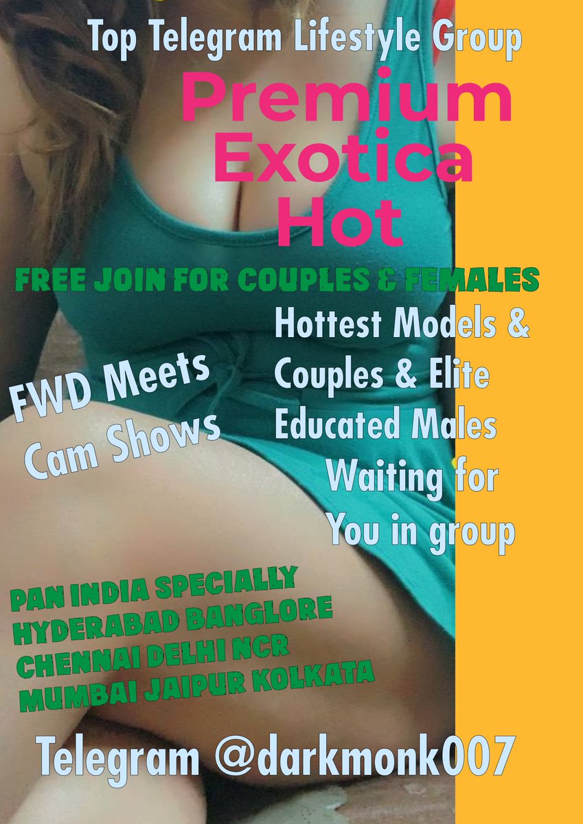 t.me/+Pt1cnybI8es5O… Hosting Elite High Class Males and Hottest Sexiest Classy Girls & Couples for FWB Meets & Cam Shows. Join us fast. Time passers Free wale stay away. Joining free for cpls n females. Telegram @darkmonk007