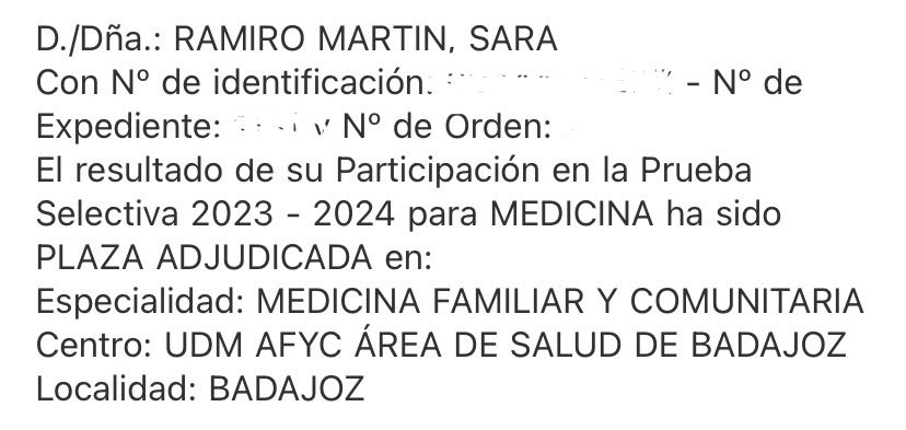 Saritalgodon's tweet photo. Muy muy feliz, desde ayer soy R1 de una de las muchas especialidades tan bonitas que tiene medicina. Y además en mi Extremadura.
Ojalá os devuelva la medicina tanta felicidad como tiempo le habéis dedicado a ella cada uno de vosotros.
 🩺💚⚪️🖤 https://t.co/aiolxiSFnX