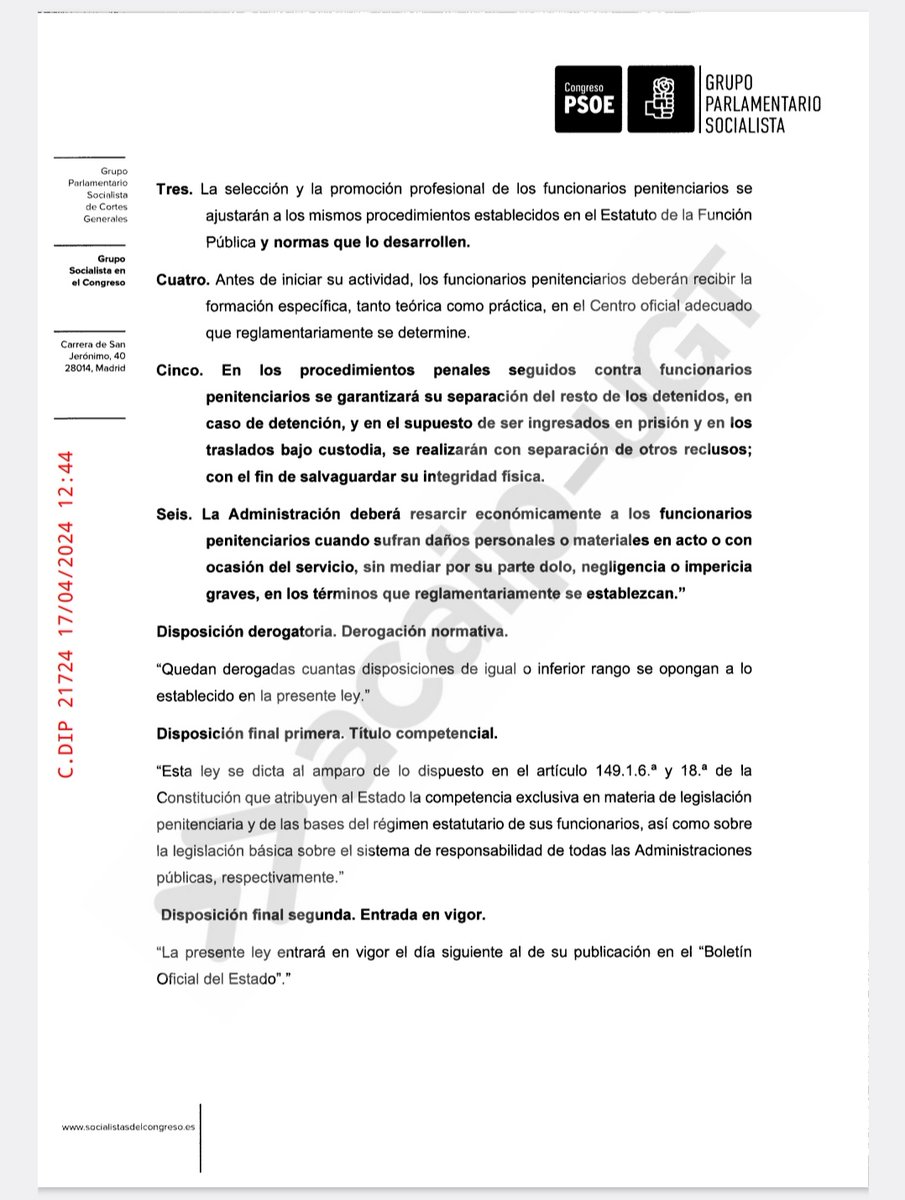 JohnHowardFRS's tweet photo. Proposición de Ley Orgánica para el reconocimiento de los Funcionarios de Prisiones como Agentes de Autoridad.

#acaipsindicato
#sosprisiones https://t.co/fjLLaoKuzx
