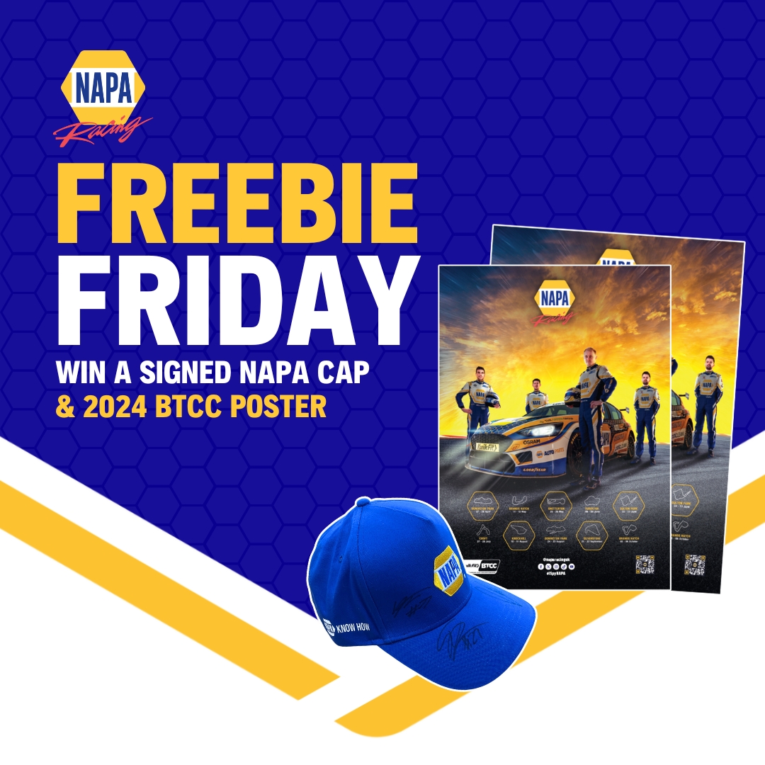 🔵🟡 FREEBIE FRIDAY – 2024 BTCC Poster & NAPA Cap 🧢

Be one of the first to get your hands on a 2024 BTCC poster & NAPA Cap, signed by our BTCC drivers

To enter, go to the NAPA Racing Instagram

The winner will be announced on Tuesday 23rd April

#BTCC #NAPARacingUK #NAPAMerch